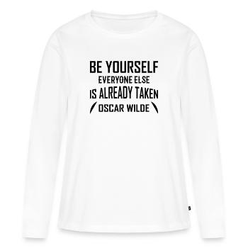 Oscar Wilde - Women's Premium Organic Long Sleeve Shirt - white - Front - Julia (174cm)