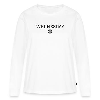 Wednesday badge - Women's Premium Organic Long Sleeve Shirt - white - Front - Julia (174cm)