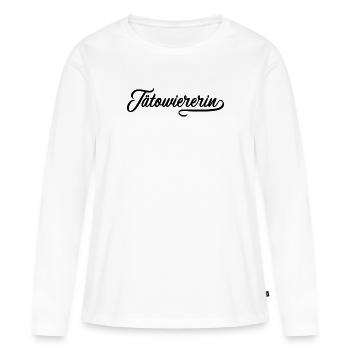 Tätowiererin vintage - T-shirt manches longues Premium bio Femme - blanc - Devant - Julia (174cm)