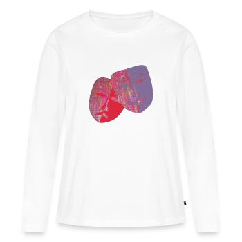 masques e 61 - T-shirt manches longues Premium bio Femme - blanc - Devant - Julia (174cm)