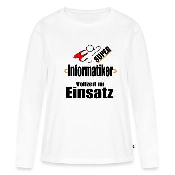 Informatiker Informatik Computer Technik - Frauen Premium Bio Langarmshirt - Weiß - Vorne - Julia (174cm)