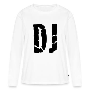 dj - T-shirt manches longues Premium bio Femme - blanc - Devant - Julia (174cm)
