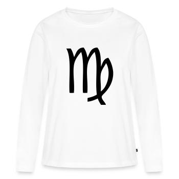 vierge - T-shirt manches longues Premium bio Femme - blanc - Devant - Julia (174cm)
