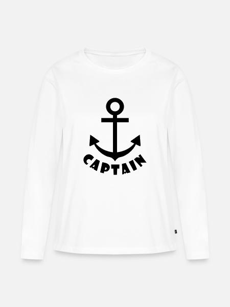 captain - Frauen Premium Bio Langarmshirt - Weiß
