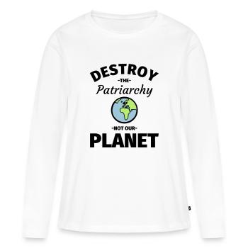 Féminisme féministe - T-shirt manches longues Premium bio Femme - blanc - Devant - Julia (174cm)