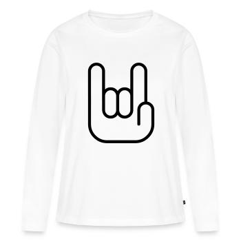 The Hand - Women's Premium Organic Long Sleeve Shirt - white - Front - Julia (174cm)