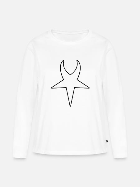 devil - Frauen Premium Bio Langarmshirt - Weiß