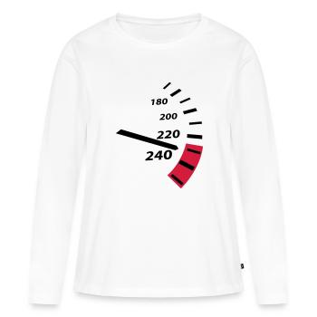 speed - Women's Premium Organic Long Sleeve Shirt - white - Front - Julia (174cm)