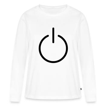 power - Women's Premium Organic Long Sleeve Shirt - white - Front - Julia (174cm)