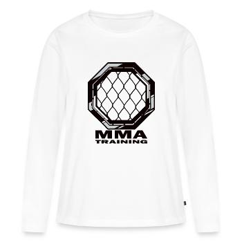MMA - T-shirt manches longues Premium bio Femme - blanc - Devant - Julia (174cm)