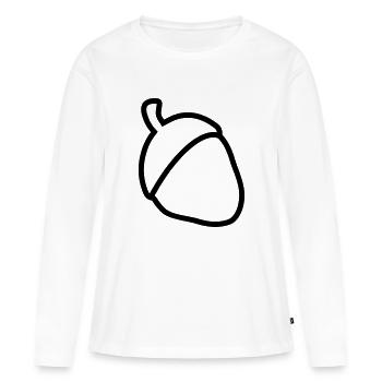 oak - Women's Premium Organic Long Sleeve Shirt - white - Front - Julia (174cm)