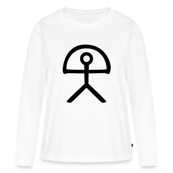 indalo Andalousie Almeria symbole préhistoire - T-shirt manches longues Premium bio Femme - blanc - Devant - Julia (174cm)