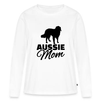 Aussie Mom - T-shirt manches longues Premium bio Femme - blanc - Devant - Julia (174cm)