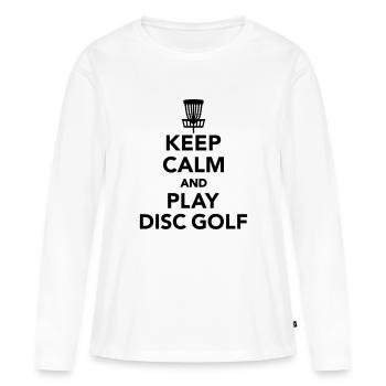 Disc golf - Frauen Premium Bio Langarmshirt - Weiß - Vorne - Julia (174cm)
