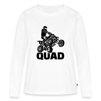Quad - T-shirt manches longues Premium bio Femme - blanc - Devant - Julia (174cm)