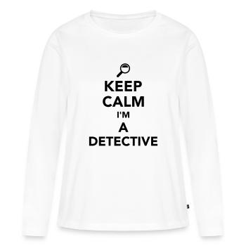 Detective - Women's Premium Organic Long Sleeve Shirt - white - Front - Julia (174cm)