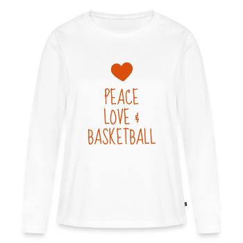 Basketball - Basket ball - Basket-ball - Baskette - Women's Premium Organic Long Sleeve Shirt - white - Front - Julia (174cm)