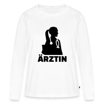 Ärztin - Frauen Premium Bio Langarmshirt - Weiß - Vorne - Julia (174cm)