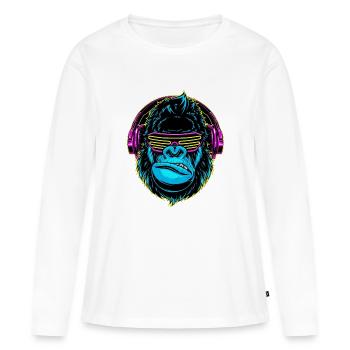 Logo Brogen67 - T-shirt manches longues Premium bio Femme - blanc - Devant - Julia (174cm)