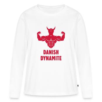 Danish Dynamite (Dänemark / Wikinger) - Frauen Premium Bio Langarmshirt - Weiß - Vorne - Julia (174cm)