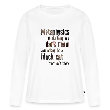 Metaphysik Phrasen Philosophie - Frauen Premium Bio Langarmshirt - Weiß - Vorne - Julia (174cm)
