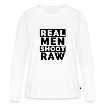 Cameraman / photographe / photographier - T-shirt manches longues Premium bio Femme - blanc - Devant - Julia (174cm)