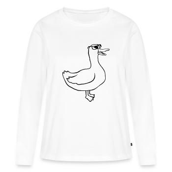 Sunglasses Comic Goose Cool - Women's Premium Organic Long Sleeve Shirt - white - Front - Julia (174cm)