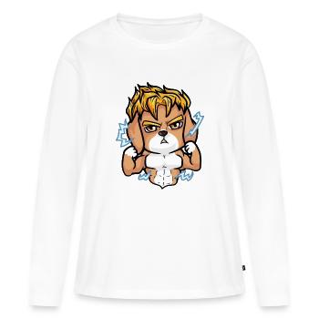 Superheld - Frauen Premium Bio Langarmshirt - Weiß - Vorne - Julia (174cm)