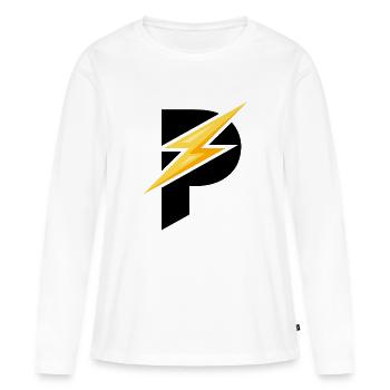 P wie Padel - Geschenk für Padelspieler - Frauen Premium Bio Langarmshirt - Weiß - Vorne - Julia (174cm)