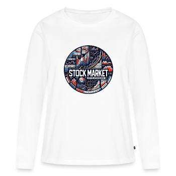 Stock Market Trading My Passion Cool Trading - Women's Premium Organic Long Sleeve Shirt - white - Front - Julia (174cm)