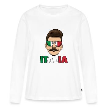 Italie Italien Italien Italie - T-shirt manches longues Premium bio Femme - blanc - Devant - Julia (174cm)