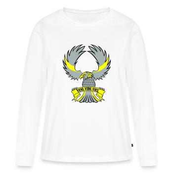 Adler Veni vidi vici - T-shirt manches longues Premium bio Femme - blanc - Devant - Julia (174cm)