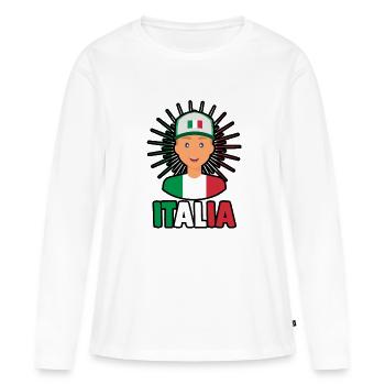 Italie Italien Italien Italie - T-shirt manches longues Premium bio Femme - blanc - Devant - Julia (174cm)