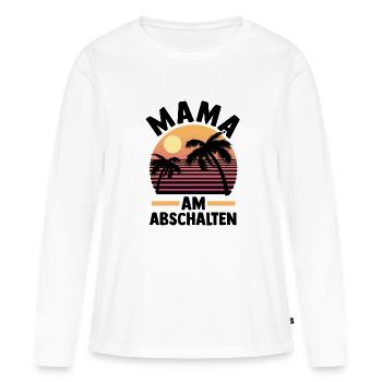 Urlaub Urlauberin Mutter Mama - Frauen Premium Bio Langarmshirt - Weiß - Vorne - Julia (174cm)