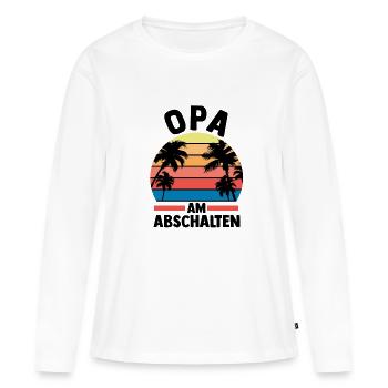 Urlaub Urlauber Großvater Opa - Frauen Premium Bio Langarmshirt - Weiß - Vorne - Julia (174cm)