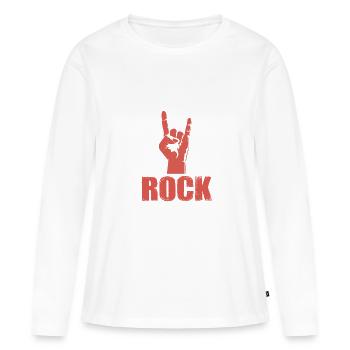 Rock music - Women's Premium Organic Long Sleeve Shirt - white - Front - Julia (174cm)