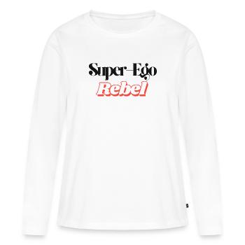 Super-Ego Rebelle - T-shirt manches longues Premium bio Femme - blanc - Devant - Julia (174cm)