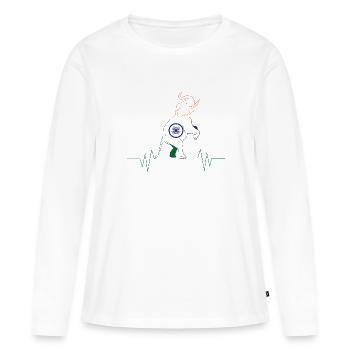 Inde Inde Hindu Pride Drapeau Pays I Cadeau - T-shirt manches longues Premium bio Femme - blanc - Devant - Julia (174cm)