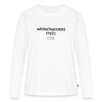 FUTUARE_BLACK - T-shirt manches longues Premium bio Femme - blanc - Devant - Julia (174cm)