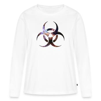 Toxic Biohazard Symbol Sternenbild Dubstep Zeichen - Frauen Premium Bio Langarmshirt - Weiß - Vorne - Julia (174cm)
