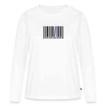 Tanz aus der Reihe: Für mutige Freigeister - Frauen Premium Bio Langarmshirt - Weiß - Vorne - Julia (174cm)