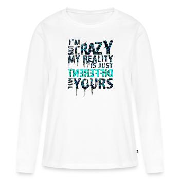 la sagesse cite le texte de Bouddha paroles de vie de sagesse - T-shirt manches longues Premium bio Femme - blanc - Devant - Julia (174cm)