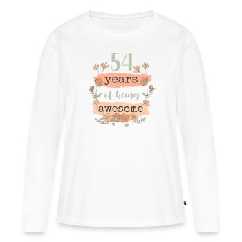 54 Birthday 54 Years Gift Women - Women's Premium Organic Long Sleeve Shirt - white - Front - Julia (174cm)