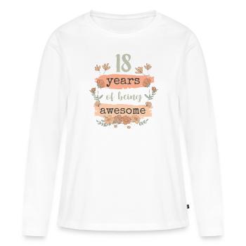 18 Birthday 18 Years Gift Women - Women's Premium Organic Long Sleeve Shirt - white - Front - Julia (174cm)