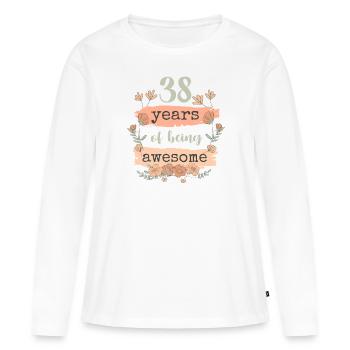 38 Birthday 38 Years Gift Women - Women's Premium Organic Long Sleeve Shirt - white - Front - Julia (174cm)