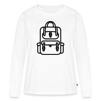 Backpack - Women's Premium Organic Long Sleeve Shirt - white - Front - Julia (174cm)