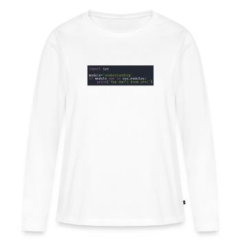 Programmer, Software, Computer Science, Developer - Women's Premium Organic Long Sleeve Shirt - white - Front - Julia (174cm)