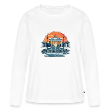 Brandenburg Gate in Berlin - Women's Premium Organic Long Sleeve Shirt - white - Front - Julia (174cm)