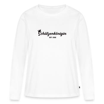 Schützenfest Schützenkönigin 2022 Schützenverein - Frauen Premium Bio Langarmshirt - Weiß - Vorne - Julia (174cm)