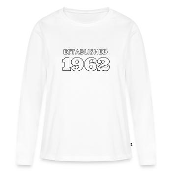 Established 1962 - Feier dein Geburtsjahr - Frauen Premium Bio Langarmshirt - Weiß - Vorne - Julia (174cm)